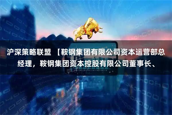 沪深策略联盟 【鞍钢集团有限公司资本运营部总经理，鞍钢集团资本控股有限公司董事长、