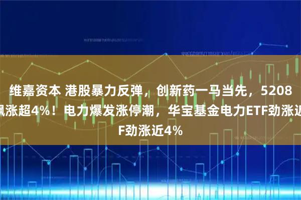 维嘉资本 港股暴力反弹，创新药一马当先，520880飙涨超4%！电力爆发涨停潮，华宝基金电力ETF劲涨近4%