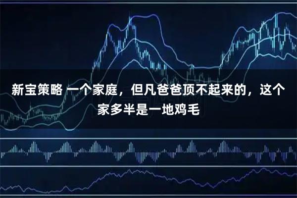 新宝策略 一个家庭，但凡爸爸顶不起来的，这个家多半是一地鸡毛