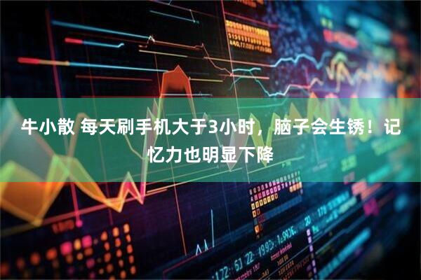 牛小散 每天刷手机大于3小时，脑子会生锈！记忆力也明显下降