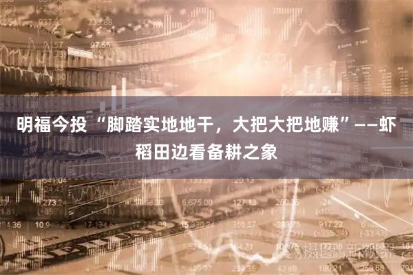 明福今投 “脚踏实地地干，大把大把地赚”——虾稻田边看备耕之象
