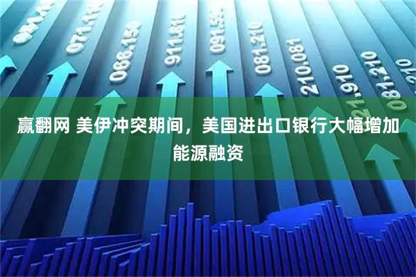 赢翻网 美伊冲突期间，美国进出口银行大幅增加能源融资