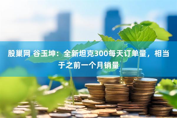 股巢网 谷玉坤：全新坦克300每天订单量，相当于之前一个月销量