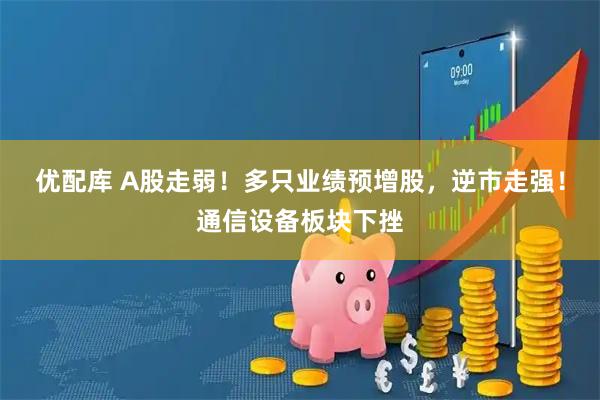 优配库 A股走弱！多只业绩预增股，逆市走强！通信设备板块下挫