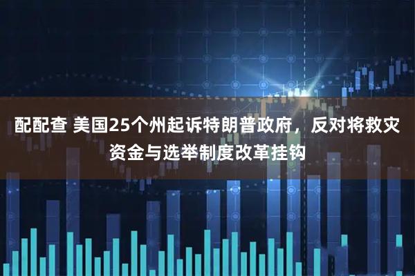 配配查 美国25个州起诉特朗普政府，反对将救灾资金与选举制度改革挂钩